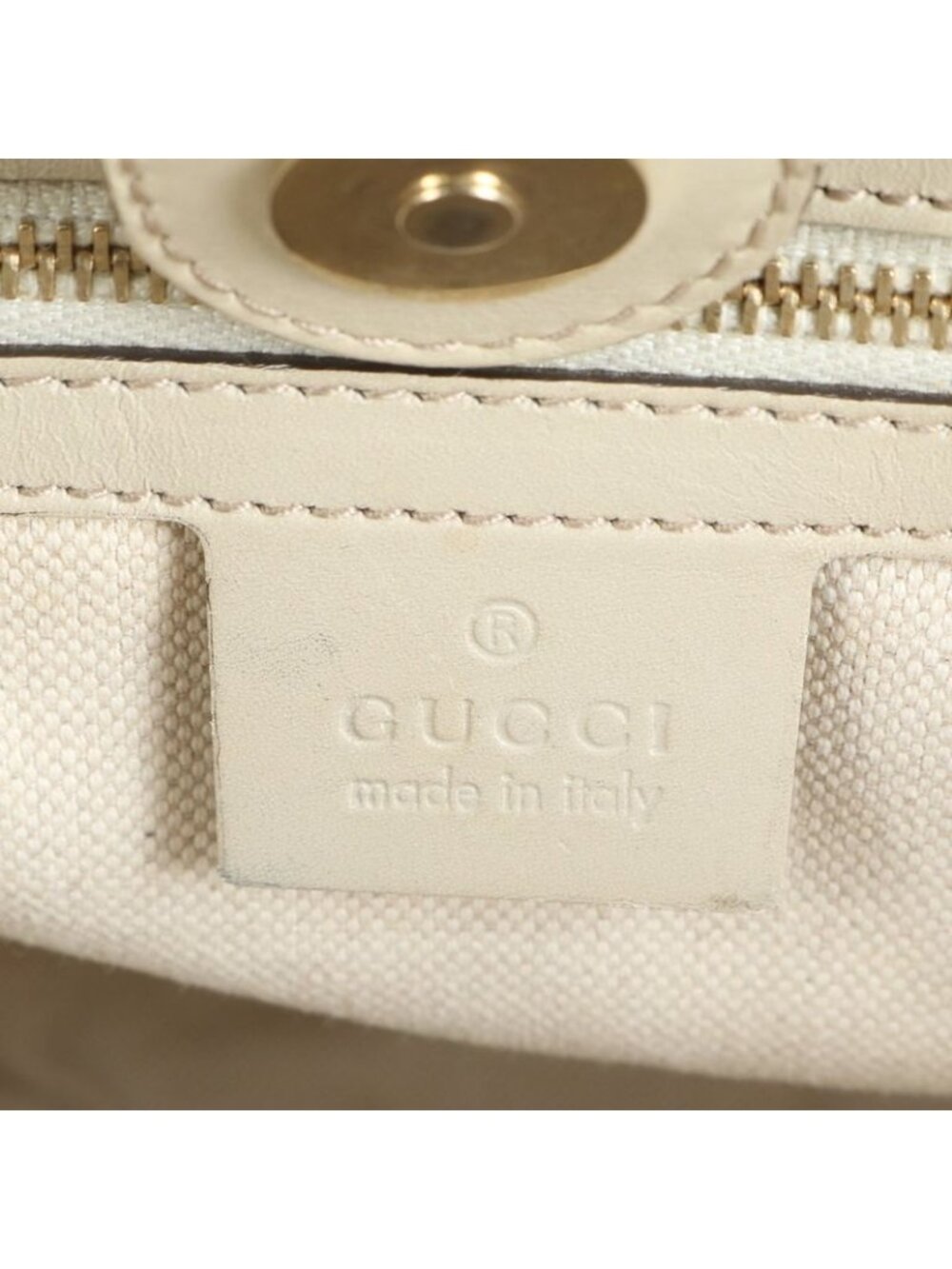 ★SOLD★ Gucci GG Canvas Mayfair Leather Tote Shoulder Hand Beige - Picture 8 of 9